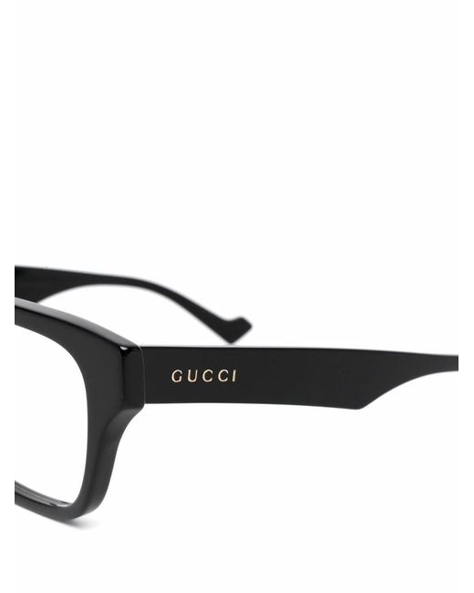 Gucci White Eyewear Square Frame Glasses for men
