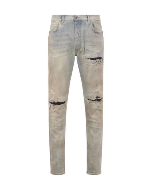 Amiri Gray Mx1 Skinny Distressed Jeans for men