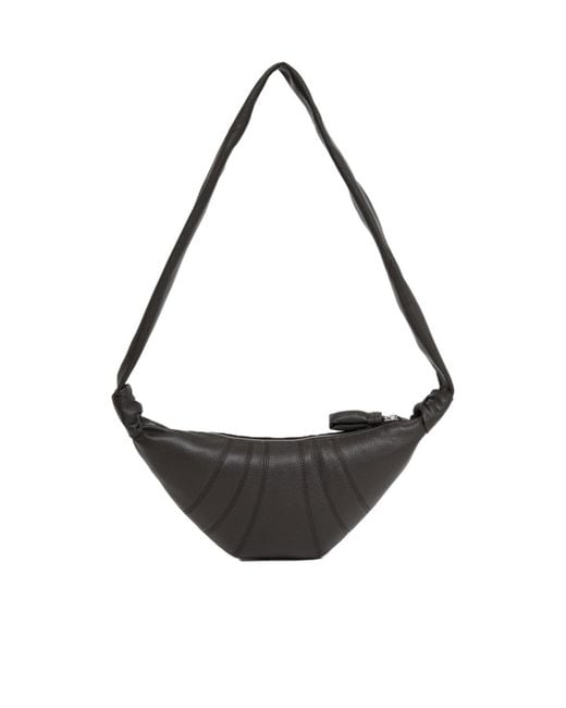 Lemaire Black Croissant Leather Shoulder Bag for men