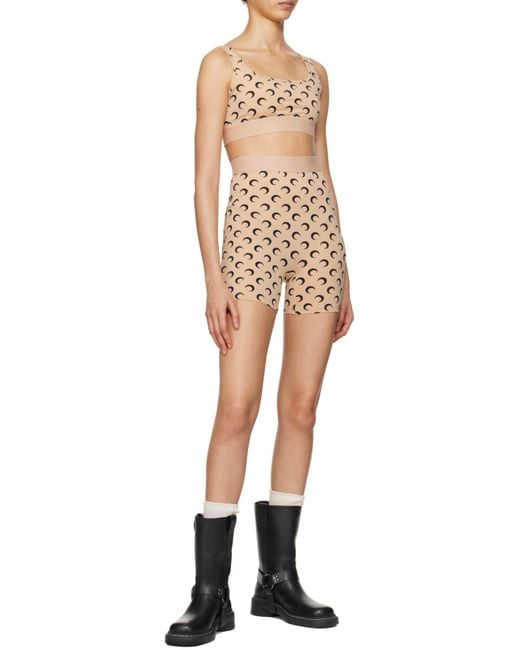 MARINE SERRE Natural Moon Jersey Sport Bra