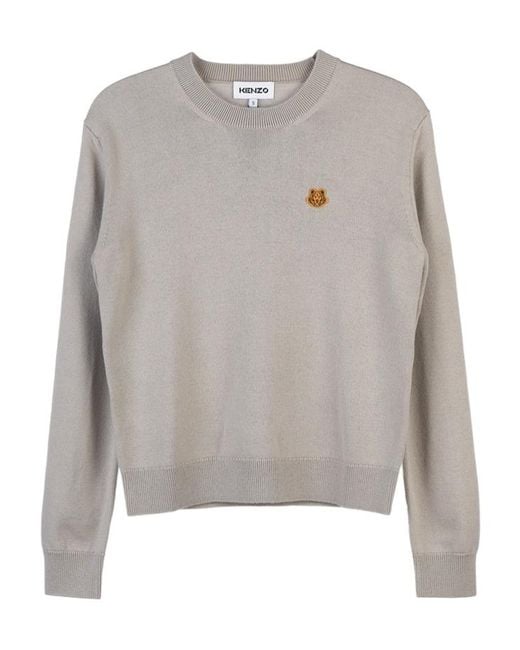 KENZO Gray Long-Sleeved Sweater