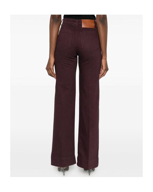Victoria Beckham Purple Alina Straight-Leg Jeans