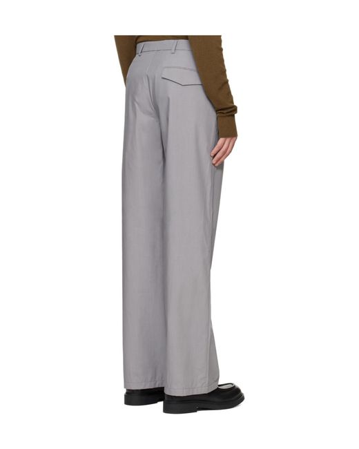 Rier Gray Casual Pants With Belt Loops for men