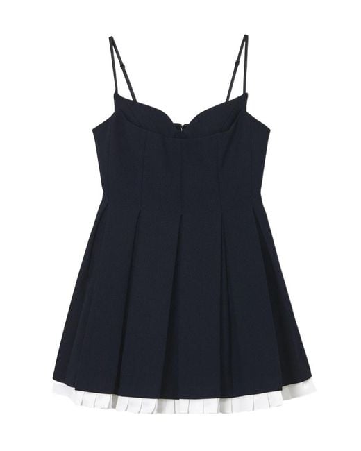 ShuShu/Tong Blue Shushu/Tong Pleated Sweetheart Dress