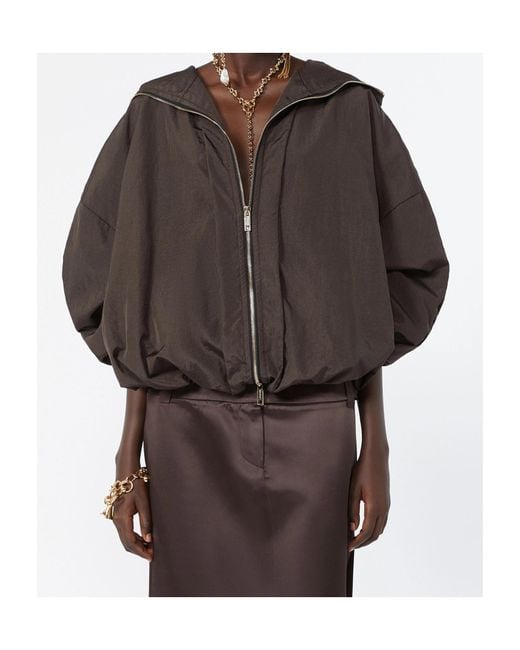 Sportmax Brown Hooded Jacket