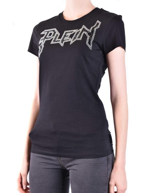 Philipp Plein Black Logo-Embellished Cotton T-Shirt