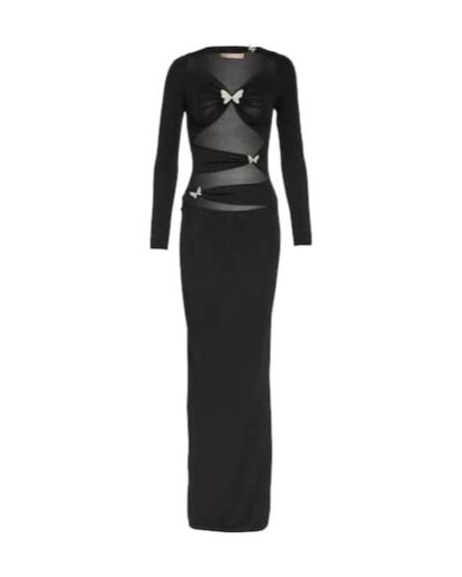 AYA MUSE Black Atalo Cutout Jersey Midi Dress