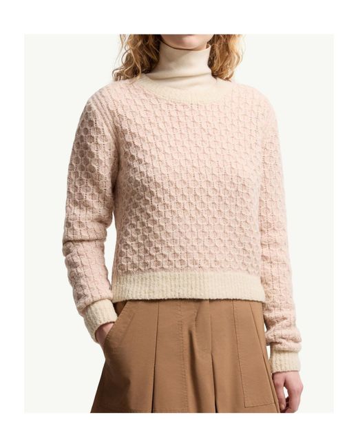 Moncler White Wool Blend Sweater