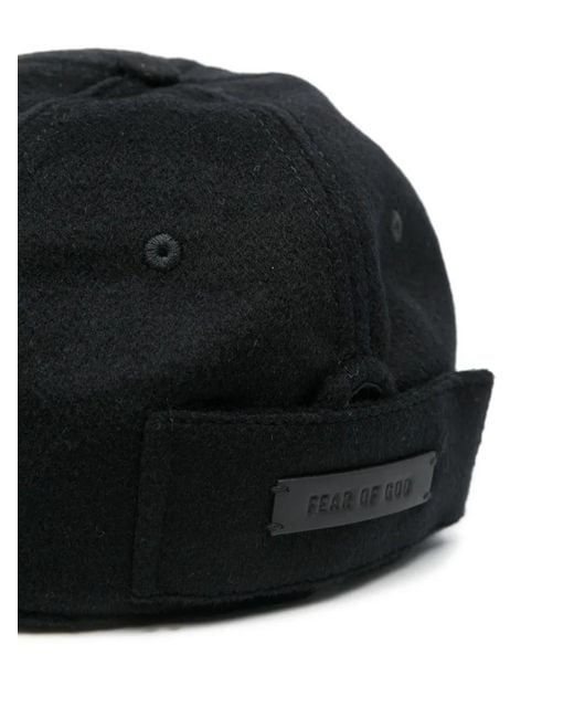 Fear Of God Black Patch Baseball Cap for men