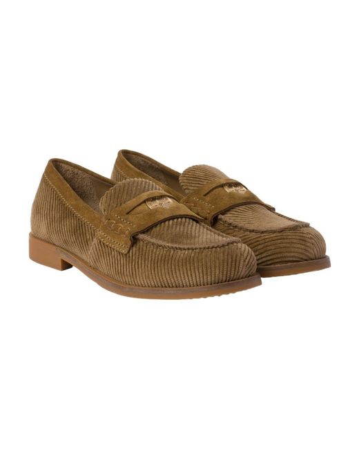 Miu Miu Brown Corduroy Loafers