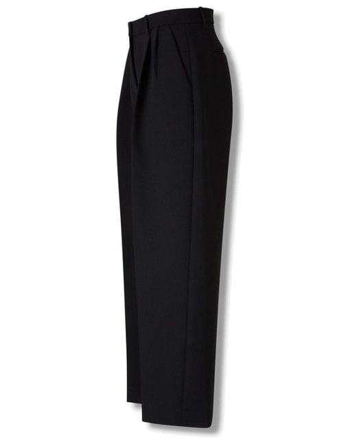 Khaite Black Belt Loop Casual Pants