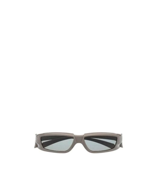 Rick Owens White Rick Rectangle-Frame Sunglasses