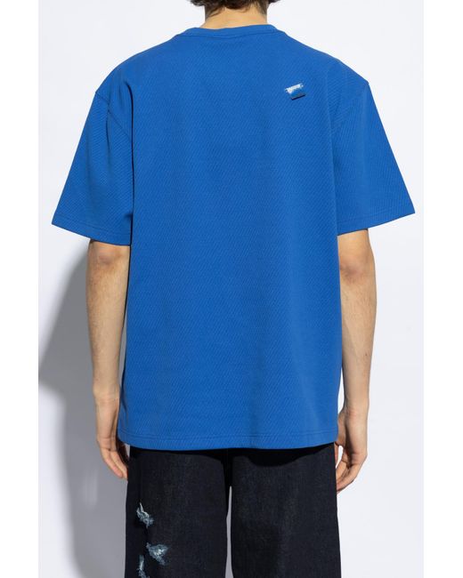 Adererror Blue Short-Sleeved T-Shirt for men