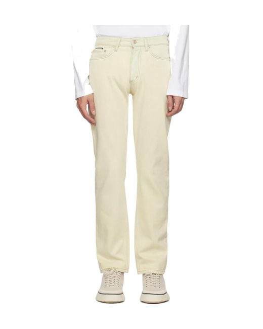 Eytys White Five-Pocket Denim Trousers for men