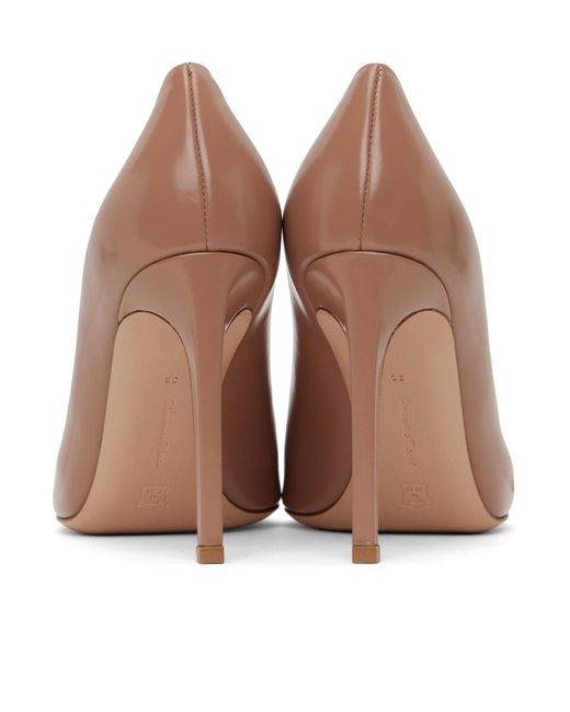 Gianvito Rossi Brown Logo Insole High Heels