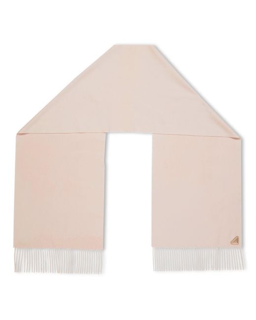 Prada White Simple Scarf