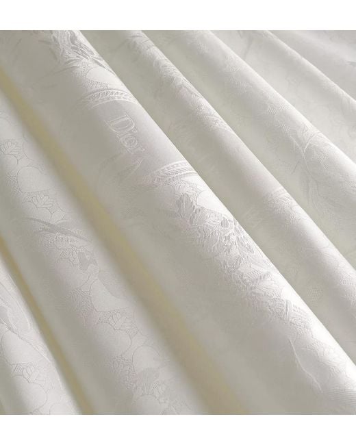 Dior White Qixi Mid-Length Flared Skirt