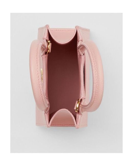 Burberry Pink Grain Leather Mini Frances Todd Shoulder Bag