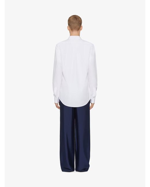 Givenchy White Logo Long-Sleeved Shirt for men