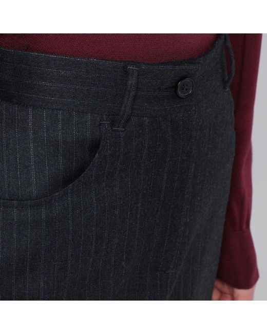 Department 5 Black Pinstripe Maxi Skirt