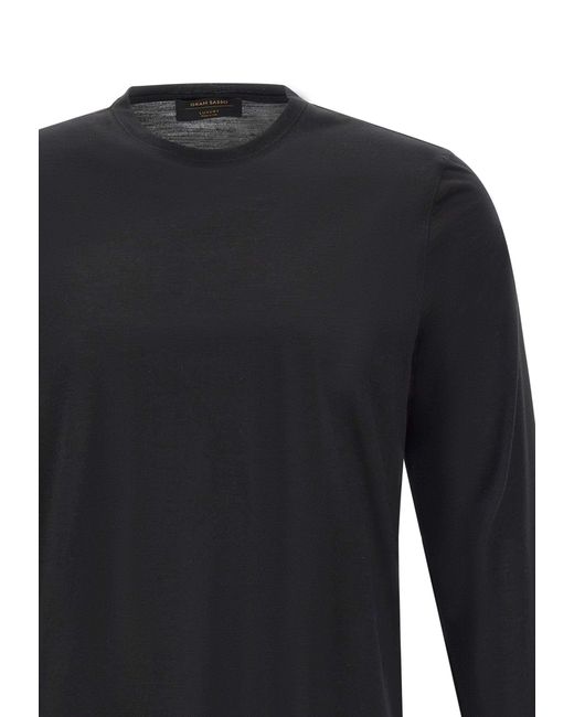 Gran Sasso Blue Athleisure Crew-Neck Knitted Sweater for men