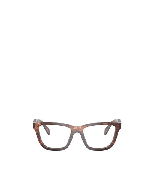 Prada White Eyewear Square Frame Glasses