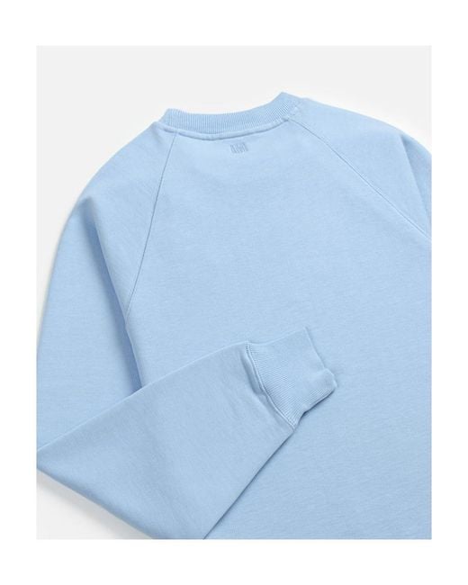 AMI Blue Tonal-Logo Organic Cotton Sweatshirt for men