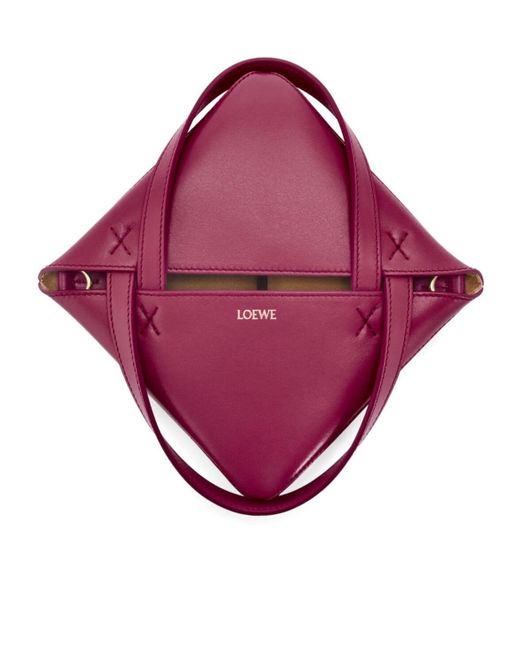 Loewe Purple Mini Puzzle Fold Tote