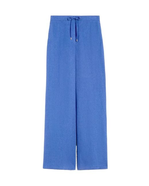 Max Mara Blue Studio Pelota Drawstring Trousers
