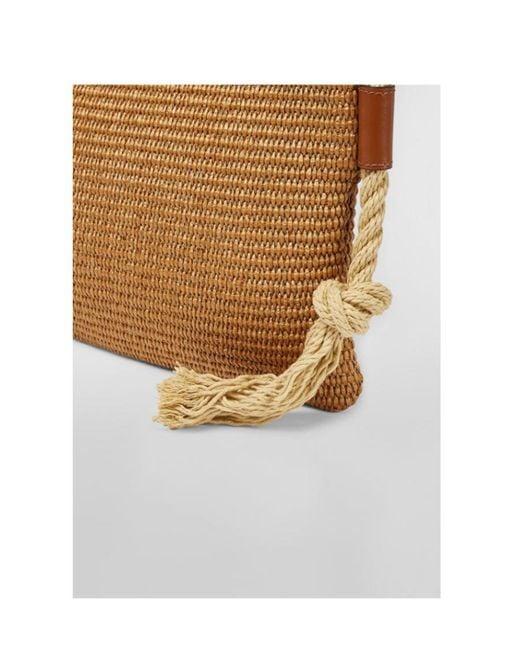 Marni Brown Marcel Logo Embroidered Crossbody Bag