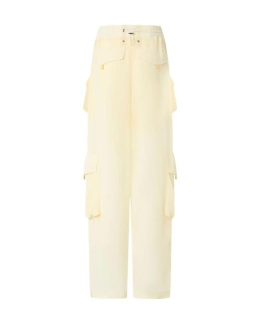 Pinko White Cargo Style Trousers