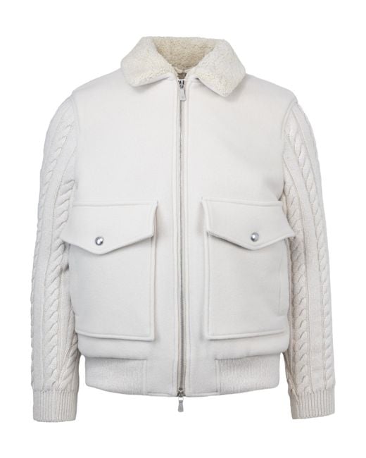 Eleventy Gray Cable-Knit Jacket for men