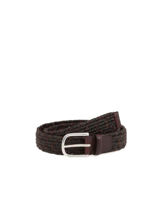 Orciani White Woven Leather Belt for men