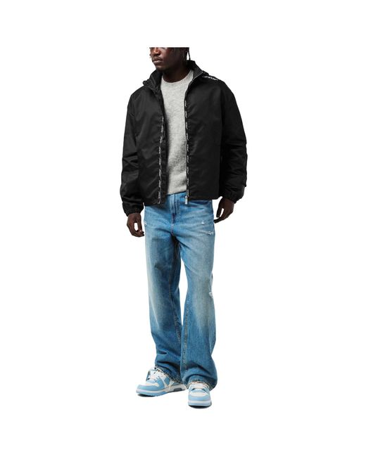 Off-White c/o Virgil Abloh Black Solid Color Windbreaker for men