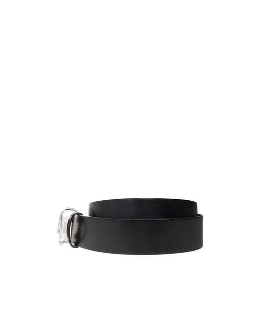 DIESEL White Logo Belt for men