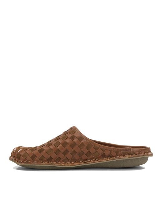 Comme des Garçons Brown Round-Toe Flat Slippers for men