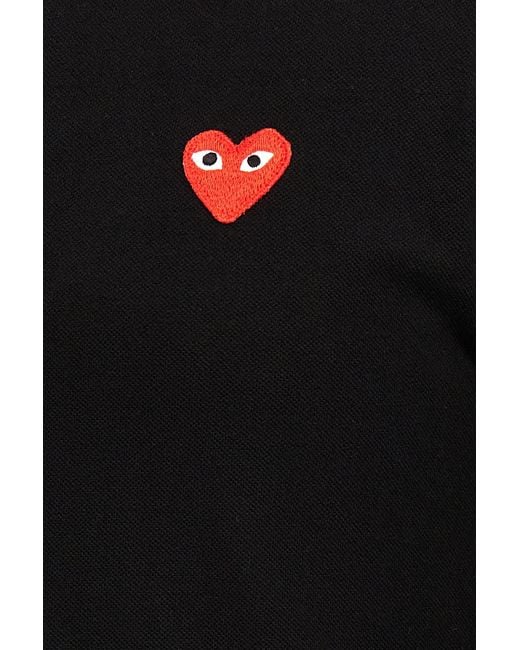 COMME DES GARÇONS PLAY Black Short-Sleeved Polo Shirt for men
