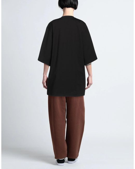 Dolce & Gabbana Black Loose Solid Color Printed T-Shirt
