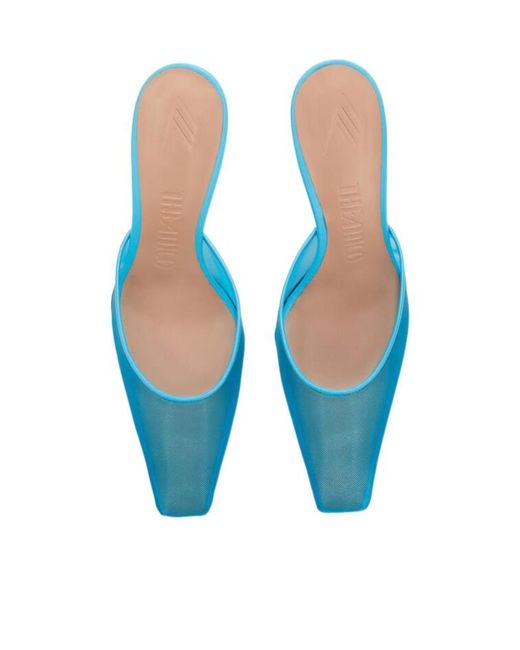 The Attico Blue The Mesh Pointed Toe Sandals