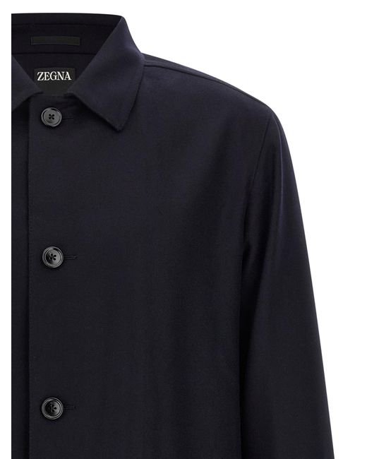 Zegna Blue Long Sleeved Shirt for men