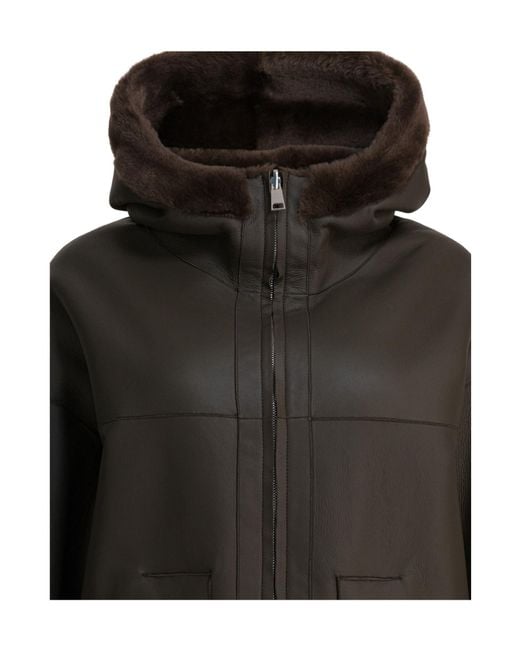 Blancha Black Hooded Faux Fur Jacket
