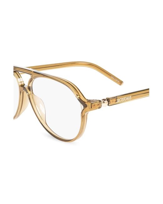 Jacquemus Metallic Geometric-Frame Glasses for men