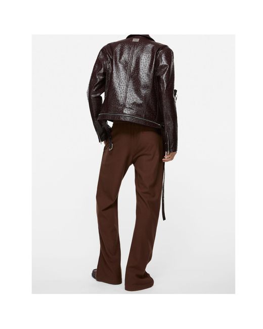 Acne Brown Long-Sleeved Leather Jacket