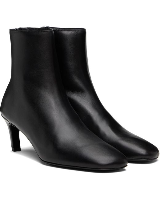 Totême Black Totême Stiletto-Heel Zipped Ankle Boots