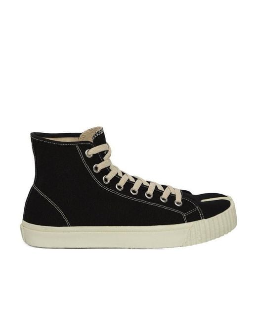Maison Margiela Black Tabi High-Top Sneakers for men