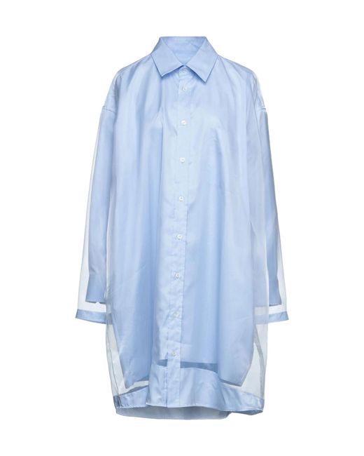 Maison Margiela Blue Solid Colour Shirts