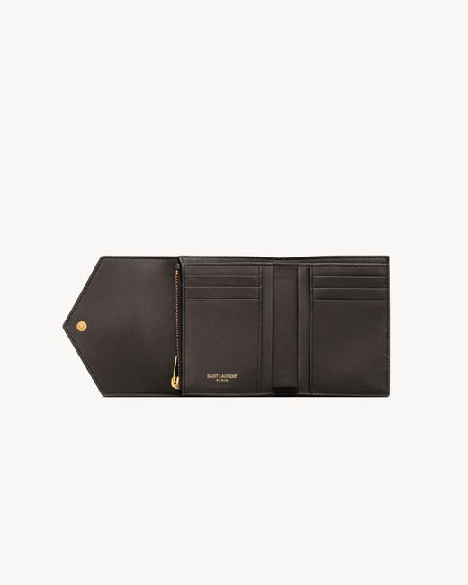 Saint Laurent Black Trifold Wallet