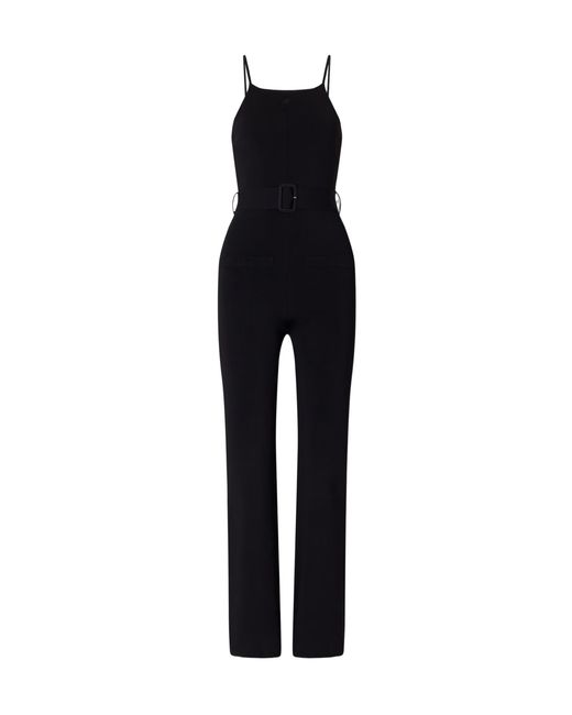 Courreges Black Belted Smooth-Crepe Jumpsuit