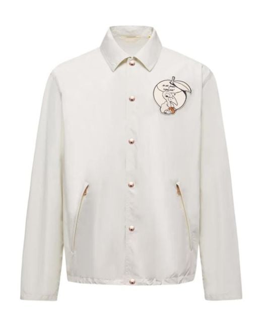 Moncler White Long Sleeve Casual Jacket for men