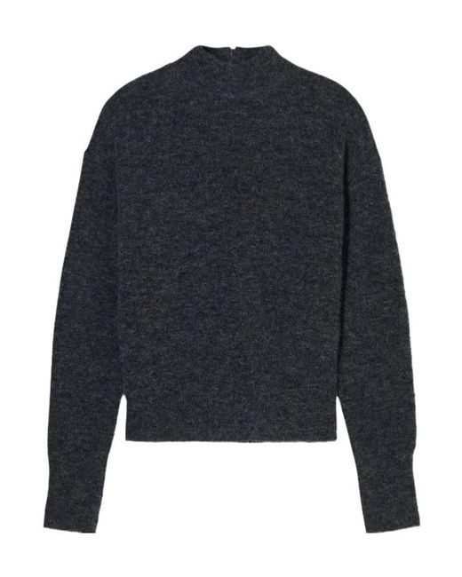 Closed Blue Mock-Neck Long-Sleeve Sweater